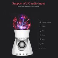Blutooth Wiress Magic Mini Plasma Ball Light Flash Music Speaker Portable TFCard Play AUX-in Loudspeaker Sound... N4