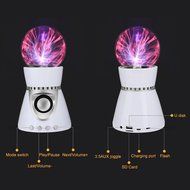 Blutooth Wiress Magic Mini Plasma Ball Light Flash Music Speaker Portable TFCard Play AUX-in Loudspeaker Sound... N5