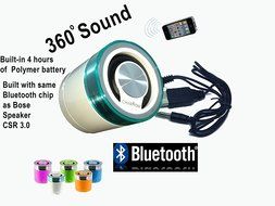 Portable Bluetooth Speaker System for iPhone / Android Smart Phones / iPad / Tablets / Macbook / Notebooks (WHITE) N2