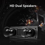 Sansui T18 Wireless Bluetooth Speaker 1200mAh Subwoofer Portable Hands Free Speaker Dual Unit TF Card U Disk (... N7