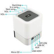 collee Wireless Bluetooth Speaker With Touch LED Lamp (Dimmable 3 Brightness) HIFI All-in-1 Portable TF Card ,... N2