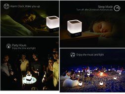 collee Wireless Bluetooth Speaker With Touch LED Lamp (Dimmable 3 Brightness) HIFI All-in-1 Portable TF Card ,... N7