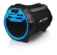 Axess SPBT1034-RD Portable Bluetooth Indoor/Outdoor 2.1 Hi-Fi Loud Speaker/Sing Along with Wired Mic., SD,USB,... N4