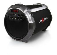 Axess SPBT1034-RD Portable Bluetooth Indoor/Outdoor 2.1 Hi-Fi Loud Speaker/Sing Along with Wired Mic., SD,USB,... N13