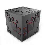 Dlisten Portable Bluetooth Speaker,Allspark Cube Wireless Stereo Led Light Speaker,Support TF Card FM Radio,For... N2