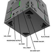 Dlisten Portable Bluetooth Speaker,Allspark Cube Wireless Stereo Led Light Speaker,Support TF Card FM Radio,For... N5