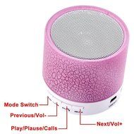 bravolotus Portable LED Light Stereo Wireless Bluetooth Loud Speaker with USB FM SD/TF Functions N7