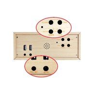 SinoPro Multi-Function Qi Wireless Charger Wireless Bluetooth Wood Speaker with Built in Mic, NFC, Thermometer... N5