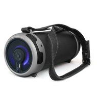 Tyler Portable Wireless Bluetooth Stereo Cylinder Speaker TWS401-BK with LED Light, FM Radio, AUX and MicroSD/... N2