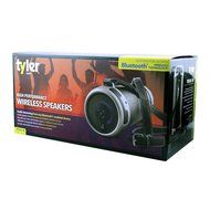 Tyler Portable Wireless Bluetooth Stereo Cylinder Speaker TWS401-BK with LED Light, FM Radio, AUX and MicroSD/... N5