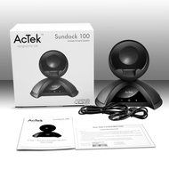Bluetooth Speaker with Unique Phone Holder and Storage Unit by AcTek, 10W Output Power, 360&deg; Surround Sound, 10... N6