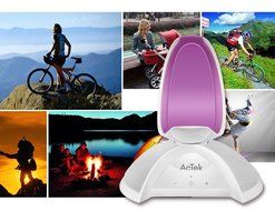 Bluetooth Speaker with Unique Phone Holder and Storage Unit by AcTek, 10W Output Power, 360&deg; Surround Sound, 10... N24
