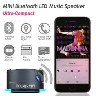 BOOMER VIVI Bluetooth Speakers With Subwoofer B19 Mini Compact Wireless Speaker With LED Light Hi-Fi Quality Sound... N15