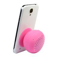 ZPS Hot Salemini Mushroom Bluetooth Speaker Wireless Hands Free Waterproof Silicone Suction (pink) by Generic N3
