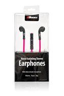 2BOOM Noise Isolating Wired Earbuds Headphones with Microphone and Volume Control Black N11