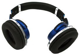 Lax-Max Bluetooth 5 in 1 Wireless Over Ear Headphones with Flip Out Speakers (Blue) N3