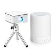 Lightwish Mini Portable Wireless DLP Projector with Mini Tripod+Remote+Night Light Bluetooth Speaker for Apple...