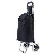 Gracelove Black Large Capacity Light Weight Wheeled Shopping Trolley Push Cart Bag N2