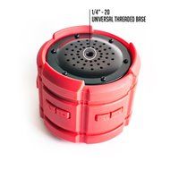 Red Fox Wireless Rover IPX7 Waterproof Bluetooth Speaker with YakAttack Rail Kayak Mount (Red) N2