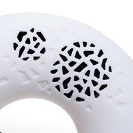 CODE Donut Premium Portable Wireless Bluetooth Speaker with NFC Tag (White, Dual Drivers, Built-in Speakerphone... N6