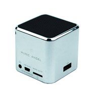 Music Angel Mini Multimedia Speaker Support for Tf Card U-disk Fm Radio Md07u Silver N4