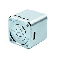 Music Angel Mini Multimedia Speaker Support for Tf Card U-disk Fm Radio Md07u Silver N7