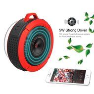 OnlinDo, Mini 5W Power (IPX5 Water Resistant) Waterproof Bluetooth Wireless Speaker w/ Suction Cup &amp; Mic for IOS... N10