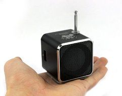 Doinshop Fashion New Portable Micro SD TF USB Mini Stereo Speaker Music Player FM Radio PC Mp3 (Black) N4