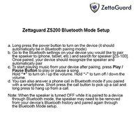 Zettaguard ZS100 Portable Wireless Outdoor Shower Bluetooth 4.0 Speaker with IP67 Waterproof Function N6