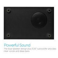 Ematic ESB214 Speaker Base with Built-In Subwoofer and Bluetooth (Black) N4