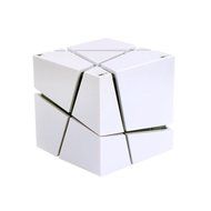TENDOO Rubik&#039;s Cube Portable Wireless Bluetooth Speaker with Flashing Lights / Microphone / Radio, White