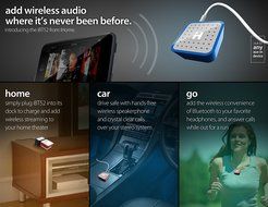 iHome Portable Rechargeable Bluetooth Music Receiver with Speakerphone and Home Docking Station N8