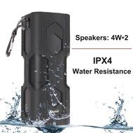 GBB Wireless Bluetooth 4.0 Silicone NFC Stereo Speaker with Built-in Battery and Microphone - Rubber Black N2