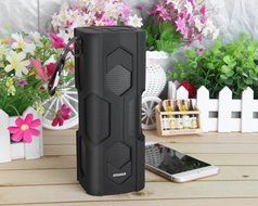 GBB Wireless Bluetooth 4.0 Silicone NFC Stereo Speaker with Built-in Battery and Microphone - Rubber Black N3