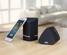 August MS515B Dual Speaker Portable Bluetooth Stereo Speakers &ndash;2x5W Wireless Speaker Pair for Phones, Tablets,... N9