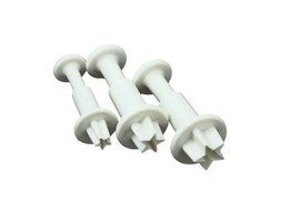 Leegoal (TM) Three Holly Leak Cookie Sugarcraft Fondant Decorating Plunger Cutter Mold (White,Set of 2) N4