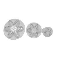 Leegoal (TM) Three Holly Leak Cookie Sugarcraft Fondant Decorating Plunger Cutter Mold (White,Set of 2) N7