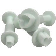 Leegoal (TM) Three Holly Leak Cookie Sugarcraft Fondant Decorating Plunger Cutter Mold (White,Set of 2) N9