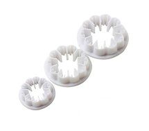 Leegoal (TM) Three Holly Leak Cookie Sugarcraft Fondant Decorating Plunger Cutter Mold (White,Set of 2) N10