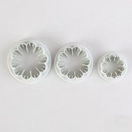 Leegoal (TM) Three Holly Leak Cookie Sugarcraft Fondant Decorating Plunger Cutter Mold (White,Set of 2) N11