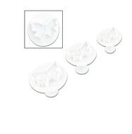 Leegoal (TM) Three Holly Leak Cookie Sugarcraft Fondant Decorating Plunger Cutter Mold (White,Set of 2) N13