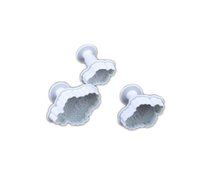 Leegoal (TM) Three Holly Leak Cookie Sugarcraft Fondant Decorating Plunger Cutter Mold (White,Set of 2) N22