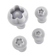 Leegoal (TM) Three Holly Leak Cookie Sugarcraft Fondant Decorating Plunger Cutter Mold (White,Set of 2) N26