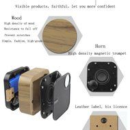 Wood Portable Wireless Bluetooth Speaker, Outdoor Retro Nostalgic Desktop Speaker with Enhanced Bass, Build-in... N4