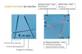 Happy Hours - Stylish Cube Wireless Bluetooth Subwoofer Speaker Fits Home Travel Car / 400mAh Battery Built-in... N10