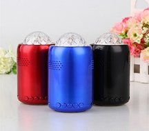 (Black Color) Wireless Portable Bluetooth Music Speaker with LED Disco Mirror Ball N3