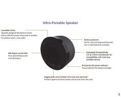 Altec Lansing IMT228 OrbitM Ultra Portable Speakers With Carrying Case And Clip N5