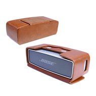 Tuff-Luv Vintage Genuine Leather NFC Travel Case for Bose Sound Link Mini / Mini II With NFC tag - Brown