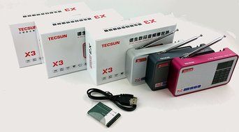 Tecsun X3 Built in an Aluminum case with Rechargeable FM Radio with ETM, MP3 Player with Built-in Micro SD Card... N7