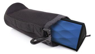 DURAGADGET Black Soft Neoprene Large-Sized Pouch Case for Oontz Angle Ultra Portable Wireless Bluetooth Speaker